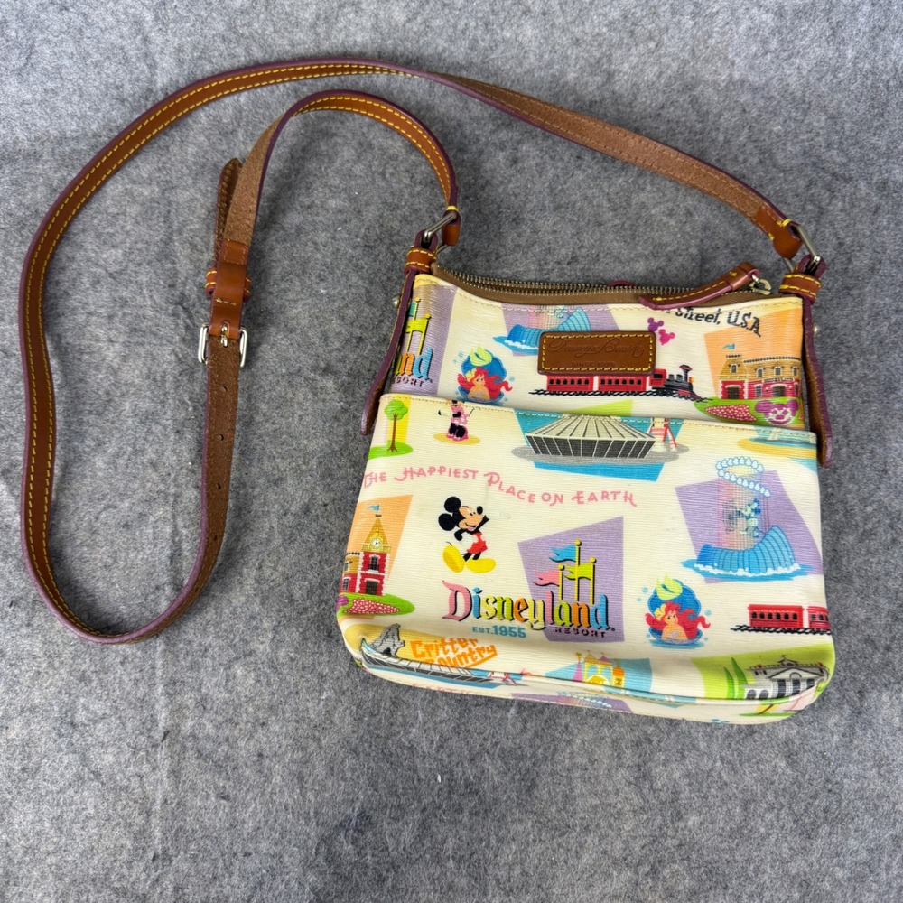 Dooney & Bourke Disney Parks Disneyland 60th Anniversary Crossbody Bag Map Print